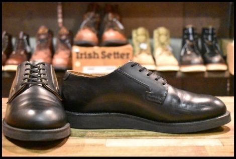 【8D 美品 17年】レッドウィング 101 ポストマン シューズ 黒 ブラック シャパラル 短靴 レースアップ ブーツ redwing HOPESMORE