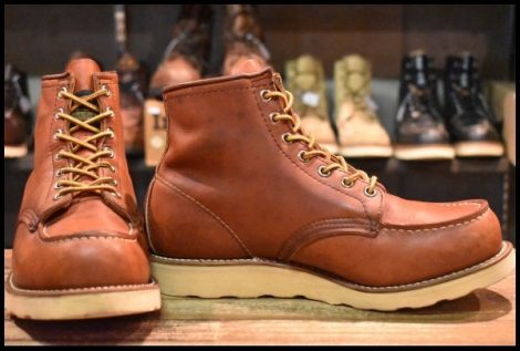 【7.5E 良品 半円犬タグ 94年01月刻印】レッドウィング 875 アイリッシュセッター 赤茶 オロラセット モック ブーツ redwing HOPESMORE