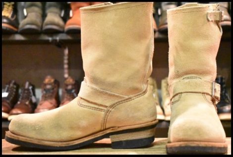 【8D 良品 07年】レッドウィング 8268 スエード エンジニア ホーソーンアビレーンラフアウト スチールトゥ ブーツ redwing HOPESMORE