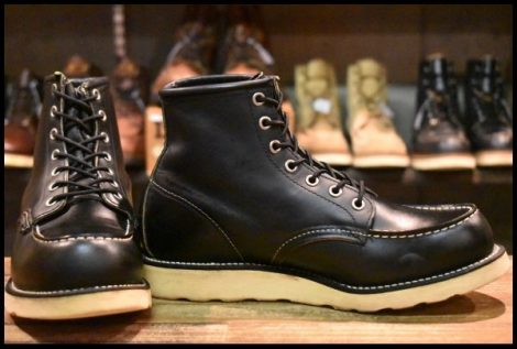 【7E 美品 犬タグ 97年】レッドウィング 8179 アイリッシュセッター 黒 ブラッククローム モックトゥ ブーツ redwing HOPESMORE