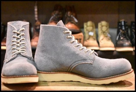 【8.5D 良品 11年】レッドウィング 8144 スエード アイリッシュセッター スレートブルー 青 プレーントゥ ブーツ redwing HOPESMORE