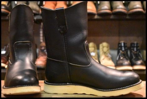 【7.5E 良品 羽タグ 98年】レッドウィング 8169 ペコス 黒 ブラッククローム プルオン ブーツ redwing pecos HOPESMORE