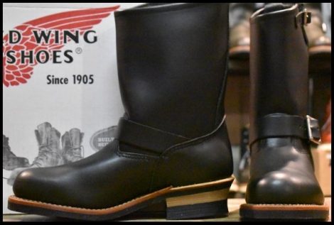 【8D 箱付 未使用 08年】レッドウィング 2268 エンジニア 黒 ブラッククローム スチールトゥ ブーツ redwing HOPESMORE