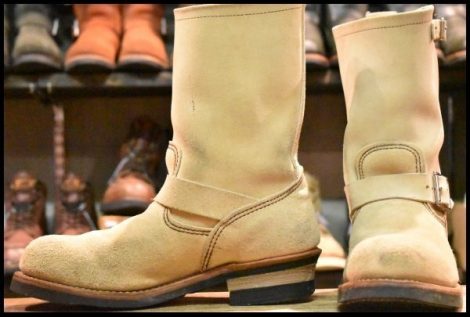 【8.5D 良品 10年】レッドウィング 8268 スエード エンジニア ホーソーンアビレーン ラフアウト スチールトゥ ブーツ redwing HOPESMORE