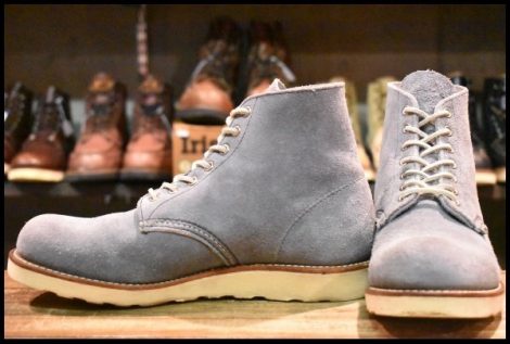 【8.5D 良品 11年】レッドウィング 8144 スエード アイリッシュセッター スレートブルー 青 プレーントゥ ブーツ redwing HOPESMORE