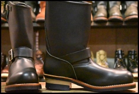 【8D 箱付 未使用 08年】レッドウィング 2268 エンジニア 黒 ブラッククローム スチールトゥ ブーツ redwing HOPESMORE