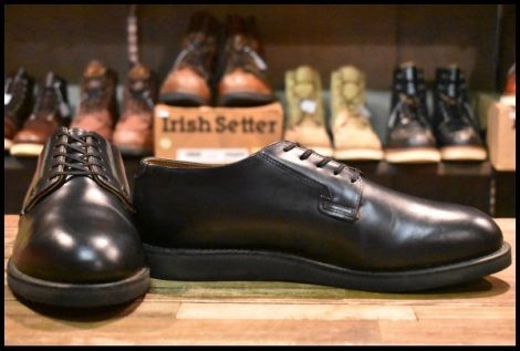 【11D 美品 22年】レッドウィング 101 ポストマン シューズ 黒 ブラック シャパラル 短靴 レースアップ ブーツ redwing HOPESMORE
