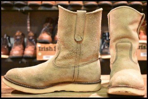 【8E 良品 10年】レッドウィング 8168 スエード ペコス ホーソーン アビレーン ラフアウト ベージュ ブーツ redwing pecos HOPESMORE