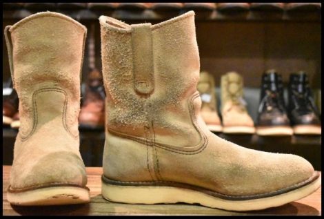 【8E 良品 10年】レッドウィング 8168 スエード ペコス ホーソーン アビレーン ラフアウト ベージュ ブーツ redwing pecos HOPESMORE
