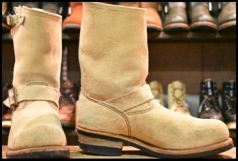 【8D 良品 07年】レッドウィング 8268 スエード エンジニア ホーソーンアビレーンラフアウト スチールトゥ ブーツ redwing HOPESMORE