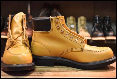 【9.5E 未使用 13年】レッドウィング 8807 スーパーソール メイズ マスタング モックトゥ 編み上げ 黄色 ブーツ redwing HOPESMORE