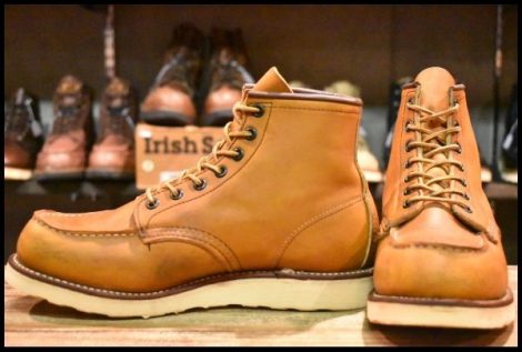 【8E 良品 サイド羽タグ 02年】レッドウィング 875 アイリッシュセッター 茶 オロイジナル モックトゥ ブーツ redwing HOPESMORE