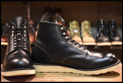 【10D 美品 犬タグ復刻 20年】レッドウィング 8165 アイリッシュセッター ブラッククローム プレーントゥ ブーツ redwing HOPESMORE