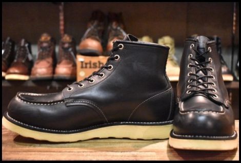 【10D 良品 05年】レッドウィング 8130 アイリッシュセッター 黒 ブラッククローム モックトゥ 8179 ブーツ redwing HOPESMORE