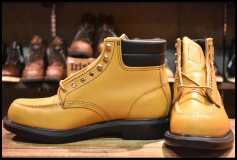 【9.5E 未使用 13年】レッドウィング 8807 スーパーソール メイズ マスタング モックトゥ 編み上げ 黄色 ブーツ redwing HOPESMORE