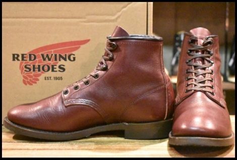 【7D 箱付 良品 18年】レッドウィング 9062 ベックマン ブラックチェリー フェザーストーン フラットボックス ブーツ redwing HOPESMORE