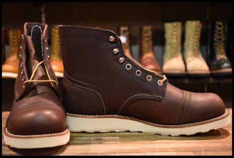 【9D 箱付 未使用 23年】レッドウィング 8088 アイアンレンジャー アンバーハーネス 茶 編み上げ レースアップ ブーツ redwing HOPESMORE