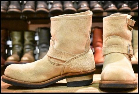 【7.5D 良品 10年】レッドウィング 2965 ショート スエードエンジニア ホーソーンアビレーンラフアウト スチール ブーツ redwing HOPESMORE