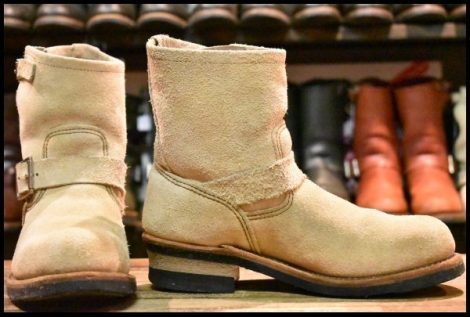 【7.5D 良品 10年】レッドウィング 2965 ショート スエードエンジニア ホーソーンアビレーンラフアウト スチール ブーツ redwing HOPESMORE