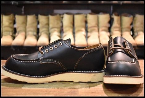 【8.5D 未使用 17年】レッドウィング 9894 オックスフォード 黒 クローンダイク モックトゥ ローカット ブーツ redwing HOPESMORE