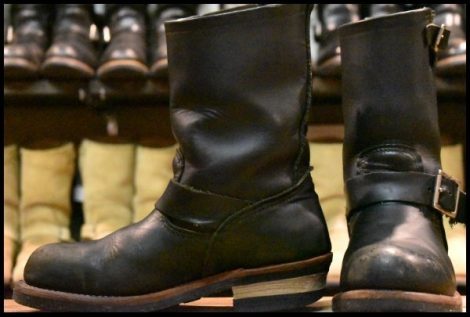 【6D 中古 12年】レッドウィング 2268 エンジニア 黒 ブラッククローム スチールトゥ ブーツ redwing HOPESMORE