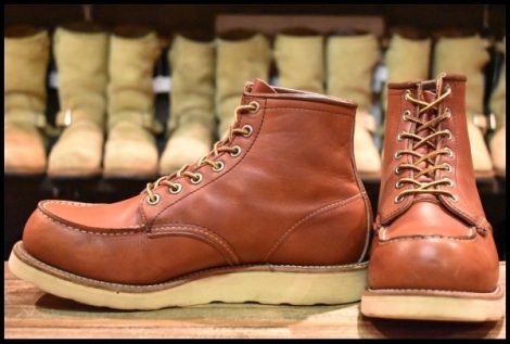 【7.5E 良品 犬タグ 97年】レッドウィング 8875 アイリッシュセッター 赤茶 オロラセット モックトゥ 編み上げ ブーツ redwing HOPESMORE