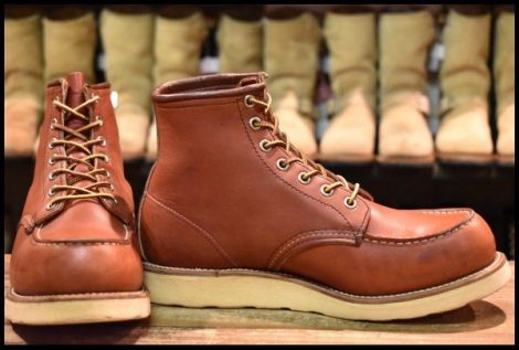 【7.5E 良品 犬タグ 97年】レッドウィング 8875 アイリッシュセッター 赤茶 オロラセット モックトゥ 編み上げ ブーツ redwing HOPESMORE