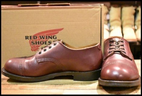 【8D 箱付 美品 15年】レッドウィング 9045 ペイトンオックスフォード ブラックチェリー フェザーストーン ブーツ redwing HOPESMORE