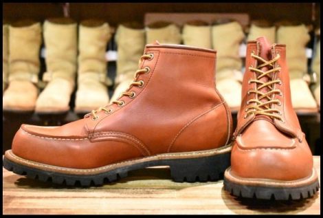 【9.5E 良品 犬タグ 98年】レッドウィング 8175 アイリッシュセッター 赤茶 オロラセット モック 編み上げ 875 ブーツ redwing HOPESMORE