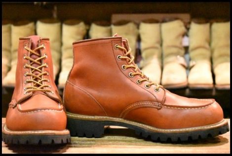 【9.5E 良品 犬タグ 98年】レッドウィング 8175 アイリッシュセッター 赤茶 オロラセット モック 編み上げ 875 ブーツ redwing HOPESMORE