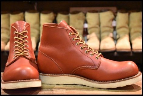 【9.5D 良品 犬タグ復刻 19年】レッドウィング 8166 アイリッシュセッター 赤茶 オロラセット プレーントゥ ブーツ redwing HOPESMORE