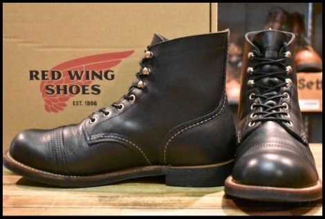 【7D 箱付 美品 22年】レッドウィング 8084 アイアンレンジャー ブラック ハーネス 黒 キャップドトゥ 編み上げ ブーツ redwing HOPESMORE