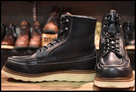 【8E 良品 50周年モデル 犬タグ】レッドウィング 1952 アイリッシュセッター 黒 ブラッククローム モックトゥ ブーツ redwing HOPESMORE