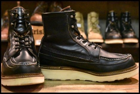 【7E 良品 50周年モデル 犬タグ】レッドウィング 1952 アイリッシュセッター 黒 ブラッククローム ブーツ redwing HOPESMORE