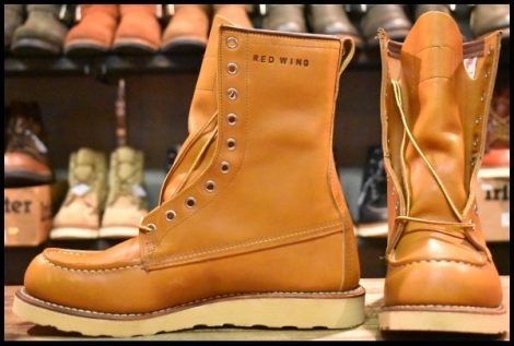 【8D 未使用 12年】レッドウィング 9877 ゴールドラセット ロング アイリッシュセッター モックトゥ ブーツ redwing HOPESMORE