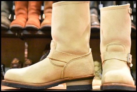 【7.5D 美品 11年】レッドウィング 8268 スエード エンジニア ホーソーンアビレーンラフアウト スチールトゥ ブーツ redwing HOPESMORE