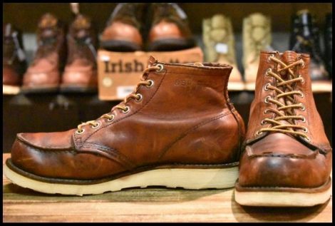 【6.5E ジャンク 旧犬タグ スクエアステッチ 83年11月】レッドウィング 875 アイリッシュセッター ブーツ redwing ビンテージ HOPESMORE