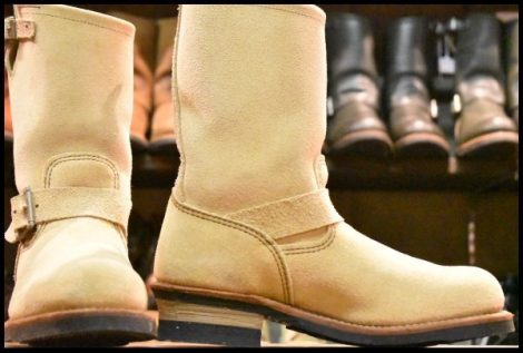 【7.5D 美品 11年】レッドウィング 8268 スエード エンジニア ホーソーンアビレーンラフアウト スチールトゥ ブーツ redwing HOPESMORE