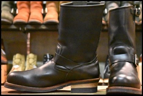 【11D 良品 19年】レッドウィング 2268 エンジニア 黒 ブラッククローム スチールトゥ ブーツ redwing HOPESMORE