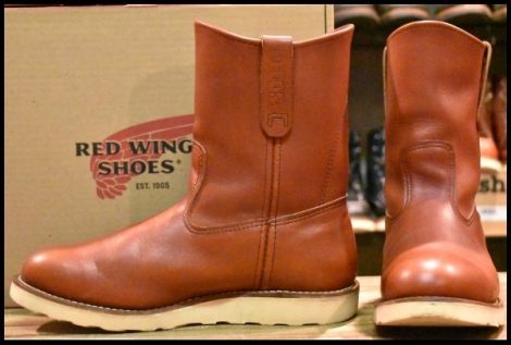 【9E 箱付 良品 16年】レッドウィング 8866 ペコス 赤茶 オロラセット プルオン クッションソール ブーツ redwing pecos HOPESMORE