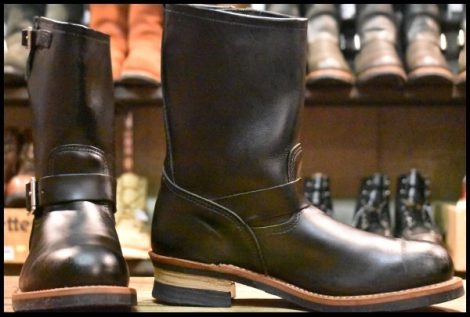 【10D 美品 16年】レッドウィング 2268 エンジニア 黒 ブラッククローム スチールトゥ ブーツ redwing HOPESMORE