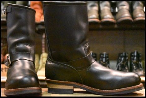【11D 良品 19年】レッドウィング 2268 エンジニア 黒 ブラッククローム スチールトゥ ブーツ redwing HOPESMORE