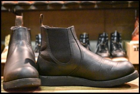【9.5D 箱付 美品 23年】レッドウィング 3194 クラシックチェルシー サイドゴア ブラック ハーネス 黒 ブーツ redwing HOPESMORE