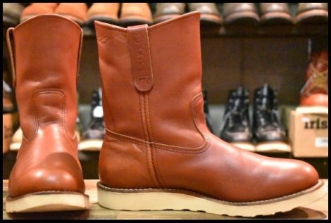 【9E 箱付 良品 16年】レッドウィング 8866 ペコス 赤茶 オロラセット プルオン クッションソール ブーツ redwing pecos HOPESMORE