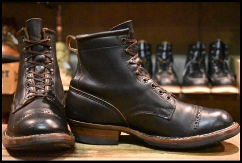 【9E 良品】WHITE’S ホワイツ スモークジャンパー ブラック クロムエクセル 黒 メダリオントゥ ビブラム269 ブーツ HOPESMORE