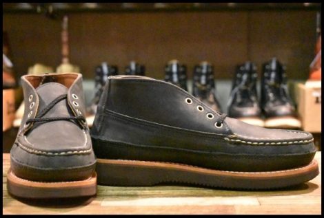 【7E 箱付 未使用】RUSSELL MOCCASIN ラッセルモカシン スポーティングクレーチャッカ 200-27WV ブラック ダブルモカシン ブーツ HOPESMORE