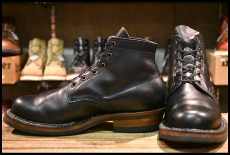 【8.5E 美品】WHITE’S ホワイツ セミドレス ブラックドレス 黒 ビブラム700シングル レースアップ 編み上げ ブーツ HOPESMORE
