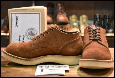 【8.5E 箱付 美品 ネペンテス別注】HATHORN ハソーン オックスフォード チョコレートラフアウト シューズ スエード 短靴 ブーツ HOPESMORE
