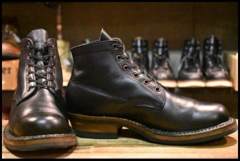【8.5E 美品】WHITE’S ホワイツ セミドレス ブラックドレス 黒 ビブラム700シングル レースアップ 編み上げ ブーツ HOPESMORE