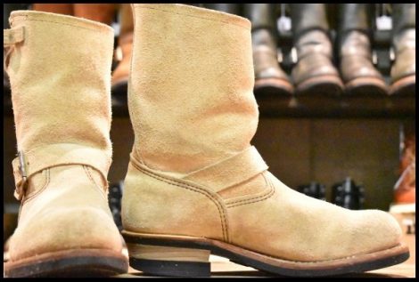 【8D 良品 08年】レッドウィング 8268 スエード エンジニア ホーソーンアビレーンラフアウト スチールトゥ ブーツ redwing HOPESMORE
